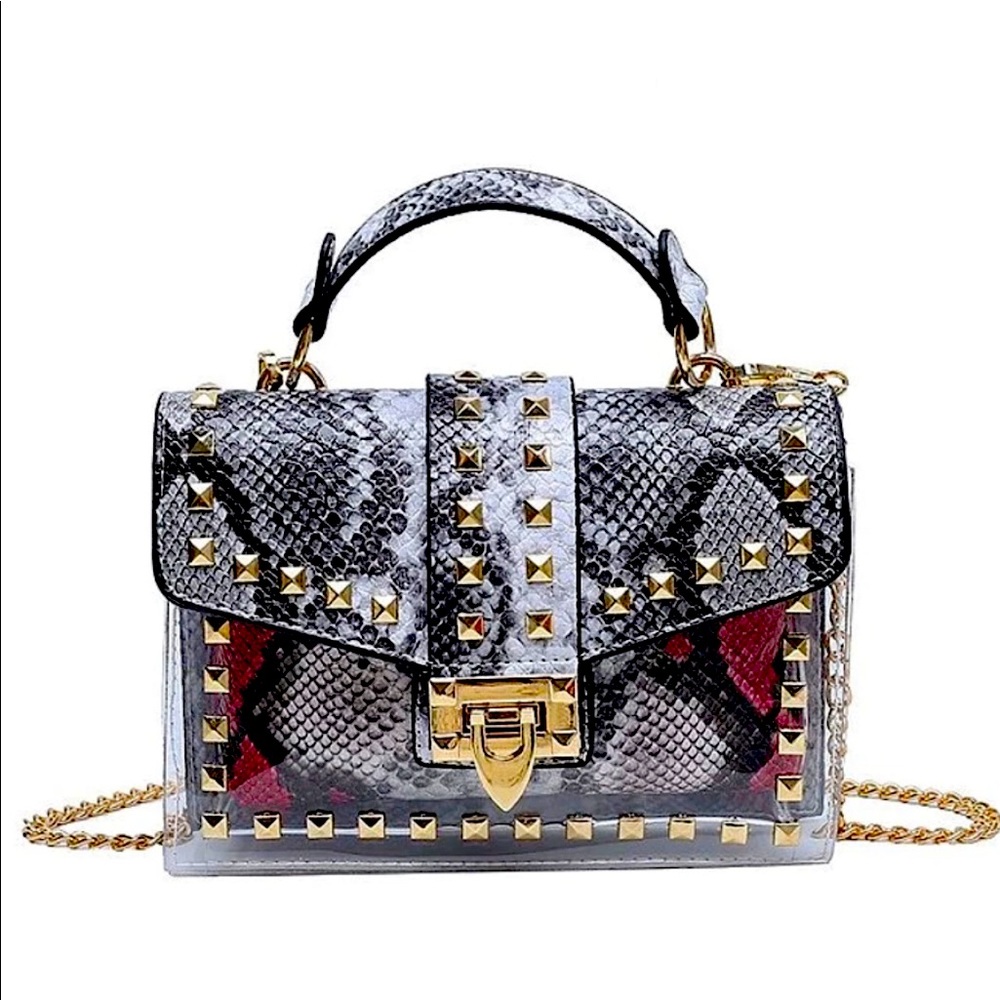 2 in 1 Multi Graffiti Box Satchel/ Clutch